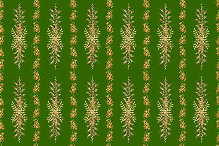 Seamless pattern with interesting doodles on colorfil background. Pano.の写真素材