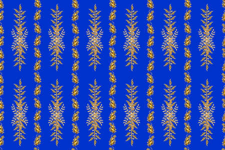 Seamless pattern with interesting doodles on colorfil background. Pano.の写真素材