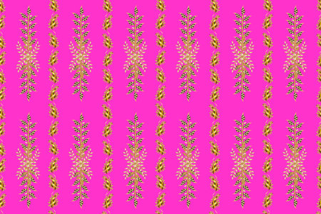 Seamless pattern with interesting doodles on colorfil background. Pano.の写真素材