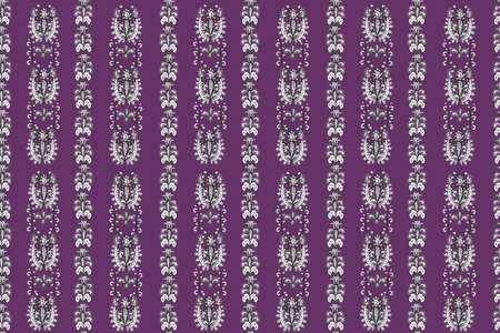 Seamless pattern with interesting doodles on colorfil background. Pano.の写真素材
