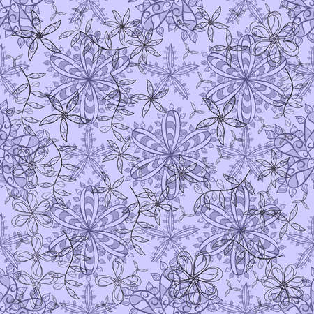 pattern with floral elements and interesting doodlesの写真素材