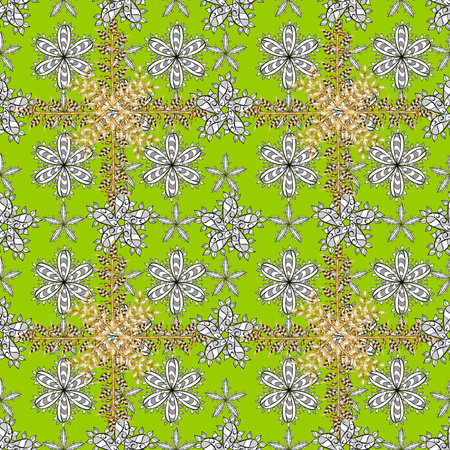Seamless pattern with interesting doodles on colorfil background. Raster illustration.の写真素材