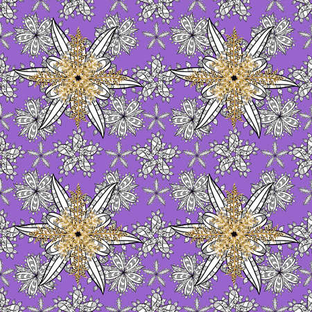 Seamless pattern with interesting doodles on colorfil background. Raster illustration.の写真素材