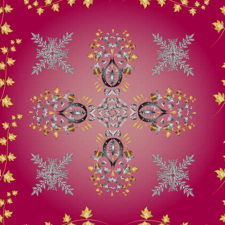 Seamless pattern with interesting doodles on colorfil background. Raster illustration.の写真素材