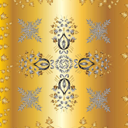 Seamless pattern with interesting doodles on colorfil background. Raster illustration.の写真素材