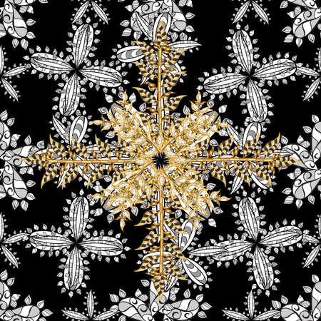 seamless pattern with vintage elements on colorful background.の写真素材