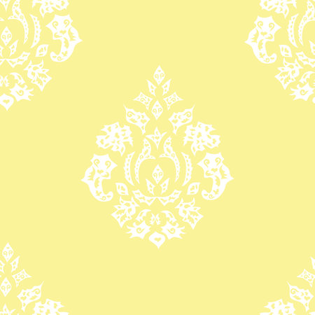 seamless wallpaper pattern on colorful cute backgroundのイラスト素材