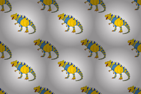 pattern with interesting doodles on colorfil background. Pano. Raster illustration.の写真素材