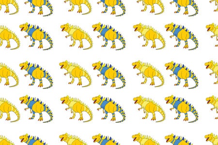 pattern with interesting doodles on colorfil background. Pano. Raster illustration.の写真素材