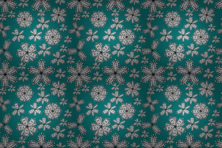 pano seamless raster floral pattern with white doodles flowersの写真素材