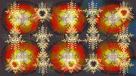 Abstract ethnic raster sketch pattern. Background texture, wallpaper, floral theme in brown, gray and red colors. Tribal art boho print, vintage flower background.の写真素材