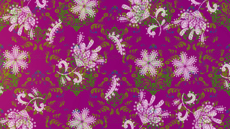 Indian floral paisley medallion pattern. Raster Henna tattoo style. Can be used for textile, greeting card, coloring book, phone case print. Ethnic Mandala ornament.の写真素材