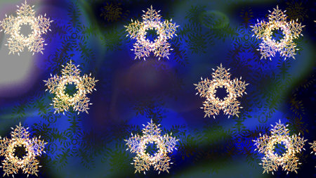 Snowflake raster background. Winter blue, gray and violet christmas snow flat crystal element. Weather illustration ice collection. Xmas frost snow flake isolated silhouette symbol. Raster design.の写真素材