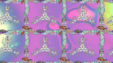 Simple cute pattern in small-scale flowers. Floral sketch background for textile or book covers, manufacturing, wallpapers, print, gift wrap and scrapbooking. Raster illustration.の写真素材