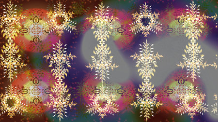 Elegance sketch pattern with ethnic flowers on brown, gray and neutral colors. Raster Floral Illustration in cute textile.の写真素材