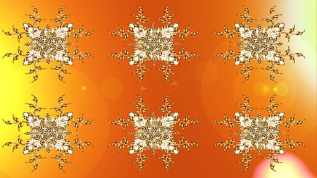 Raster illustration. Raster christmas abstract colorful background with falling snowflake. Winter abstract background. Christmas background with snowflakes.の写真素材