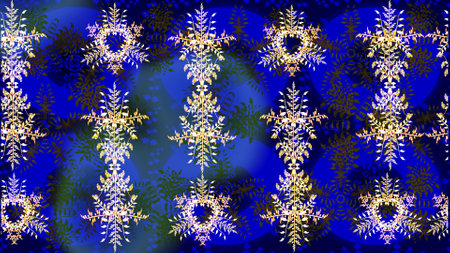 Watercolor painting of leaf and flowers, sketch pattern on blue, gray and green colors. Gentle, spring floral on blue, gray and green colors. Raster illustration.の写真素材
