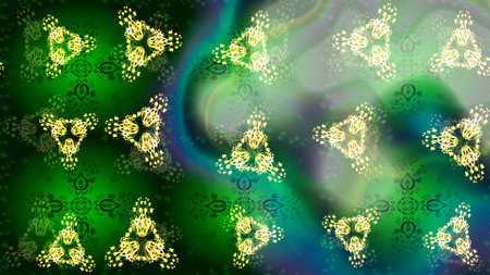 Raster christmas abstract colorful background with falling snowflake. Raster illustration. Winter abstract background. Christmas background with snowflakes.の写真素材
