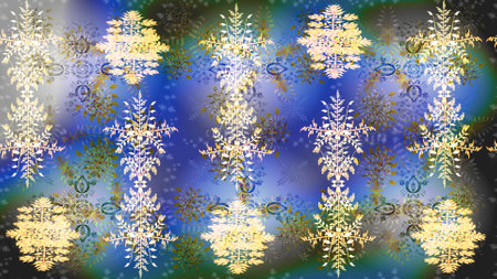 Snowflake raster icon background blue, neutral and gray color. Winter christmas snow flat crystal element. Weather illustration ice collection. Xmas frost snow flake isolated silhouette symbol. Rasterの写真素材