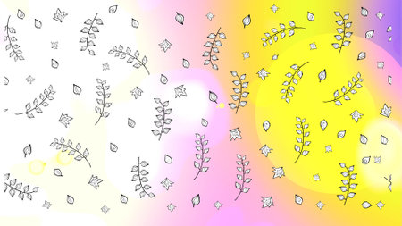 Cute Floral pattern in the small flower. Flowers on neutral, white and yellow colors.の写真素材