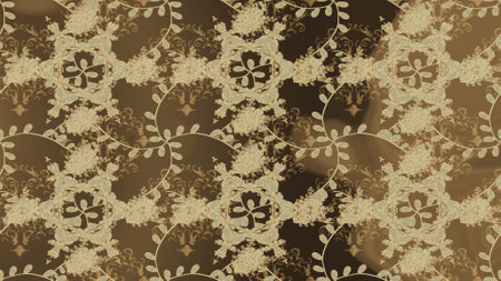 Cute seamless floral print with spring flowers. Beautiful fabric pattern. Raster illustration.の写真素材