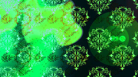 Cute seamless floral print with spring flowers. Beautiful fabric pattern. Raster illustration.の写真素材