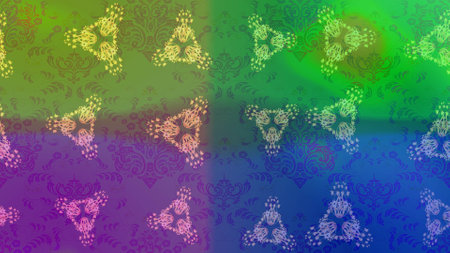Abstract background with Floral Elements. Design on golden colors. Raster illustration. Raster winter pattern.の写真素材