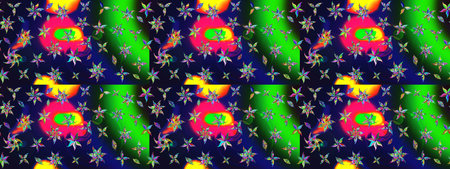 abstract interesting pattern with nice and cute pictureの写真素材