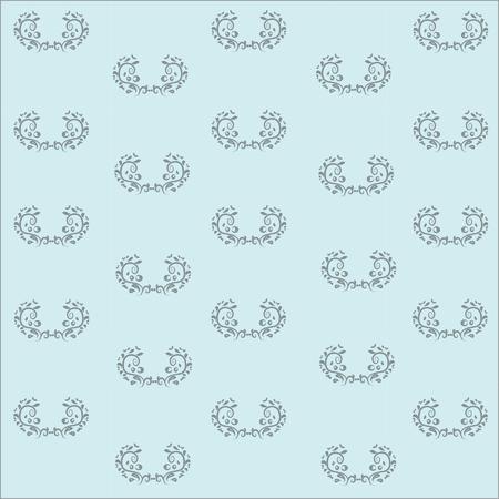 Vintage lace pattern on blue backgroundのイラスト素材