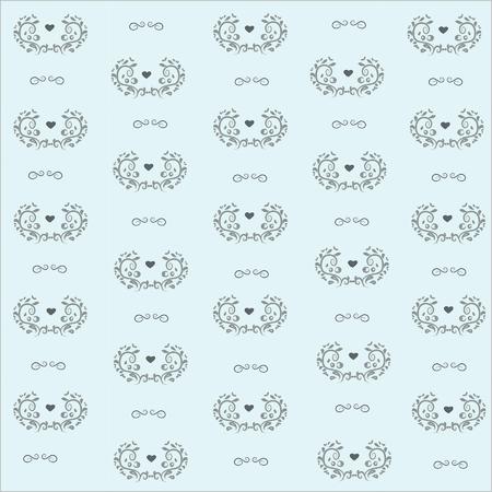 Vintage lace pattern on blue backgroundのイラスト素材