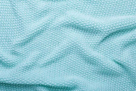 Mint knitting wool texture background Crocheted fabric textureの写真素材
