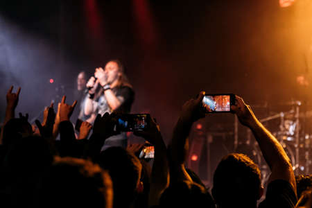 Tel Aviv / Israel - 02 06 2020: Group ARIA in live concert in Tel Aviv Port