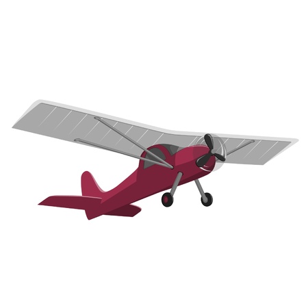 red airplane isolated on white backgroundのイラスト素材