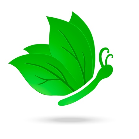 Vector illustration of paper ecology butterflyのイラスト素材