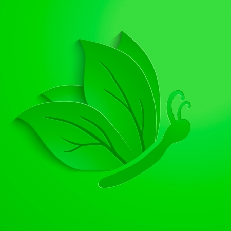 Vector illustration of paper ecology butterflyのイラスト素材
