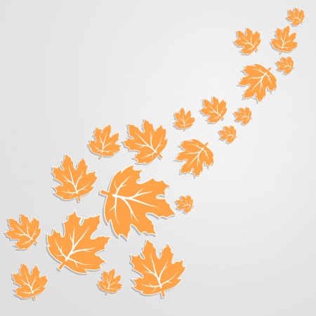 Abstract autumn background of the paper leavesのイラスト素材
