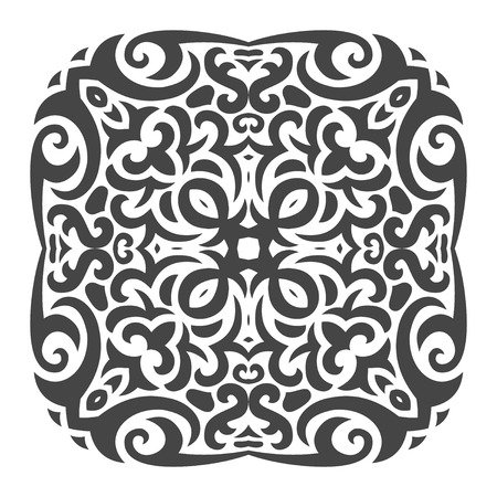 Vector illustration of abstract mehndi tattoo ornamentのイラスト素材