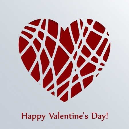 Creative paper heart illustration for your own design.のイラスト素材