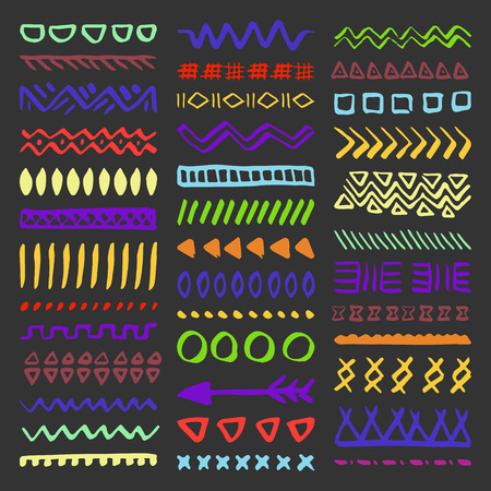 Borders Collection in Ethnic Styleのイラスト素材