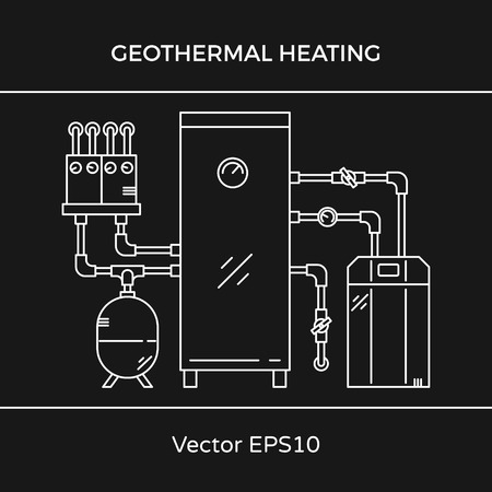 House Heating Vector Illustrationのイラスト素材