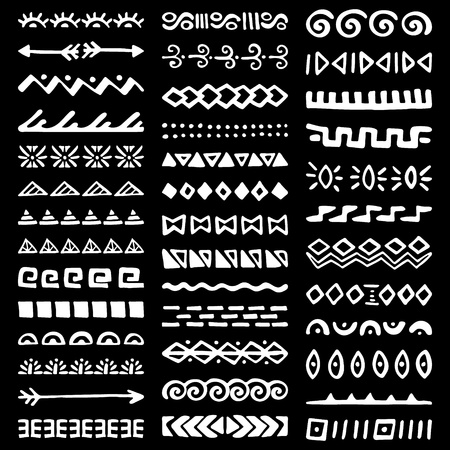 Borders Collection in Ethnic Styleのイラスト素材