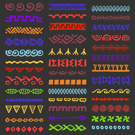 Borders Collection in Ethnic Styleのイラスト素材