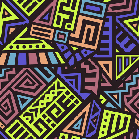 Aztec Vector Seamless Patternの写真素材