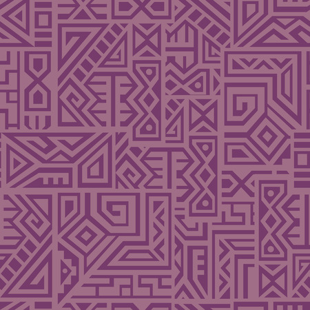 Creative Ethnic Style Square Seamless Pattern. Unique geometric vector swatch. Perfect for screen background, site backdrop, wrapping paper, wallpaper, textile and surface design. Trendy boho tile.のイラスト素材