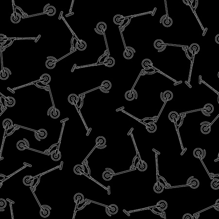 Vector seamless pattern with scooter. Perfect for site backdrop, screen background, surface design and other endless fill.のイラスト素材