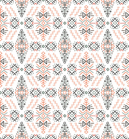 Vector Seamless Pattern in Ethnic Style. Creative tribal endless ornament, perfect for textile...