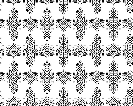 Vector Seamless Pattern in Ethnic Style. Creative tribal endless ornament, perfect for textile...