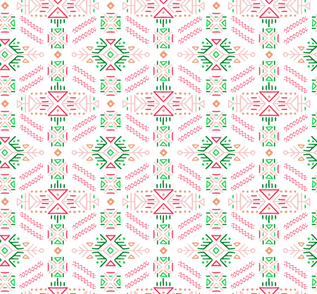 Vector Seamless Pattern in Ethnic Style. Creative tribal endless ornament, perfect for textile...