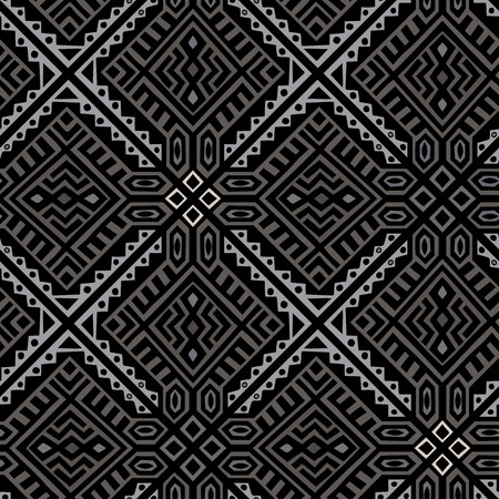 Geometric seamless pattern created in trendy ethnic style. Unique boho tile. Perfect for textile design, wrapping paper, wallpaper, site backdrop and screens background.の写真素材