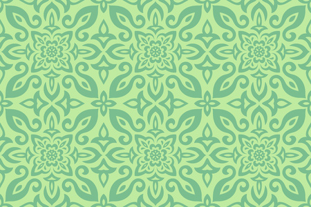 Ethnic style vector seamless pattern. Azulejos ceramic tile design. Talavera tracery motif. Portuguese, Spanish, Mexican, Brazilian folklore ornament.のイラスト素材